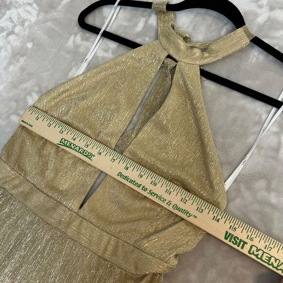 Lulu's Gold Maxi Dress - Picture 13 of 15